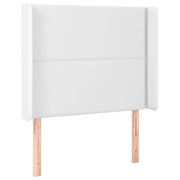 Testiera | Testata ad Orecchio Bianco 103x16x118/128 cm in Similpelle