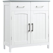 Mobile Bagno con Ante, Cassetti e Ripiano Regolabile ¨C Zephmum ¨C MDF Bianco 68x33x76
