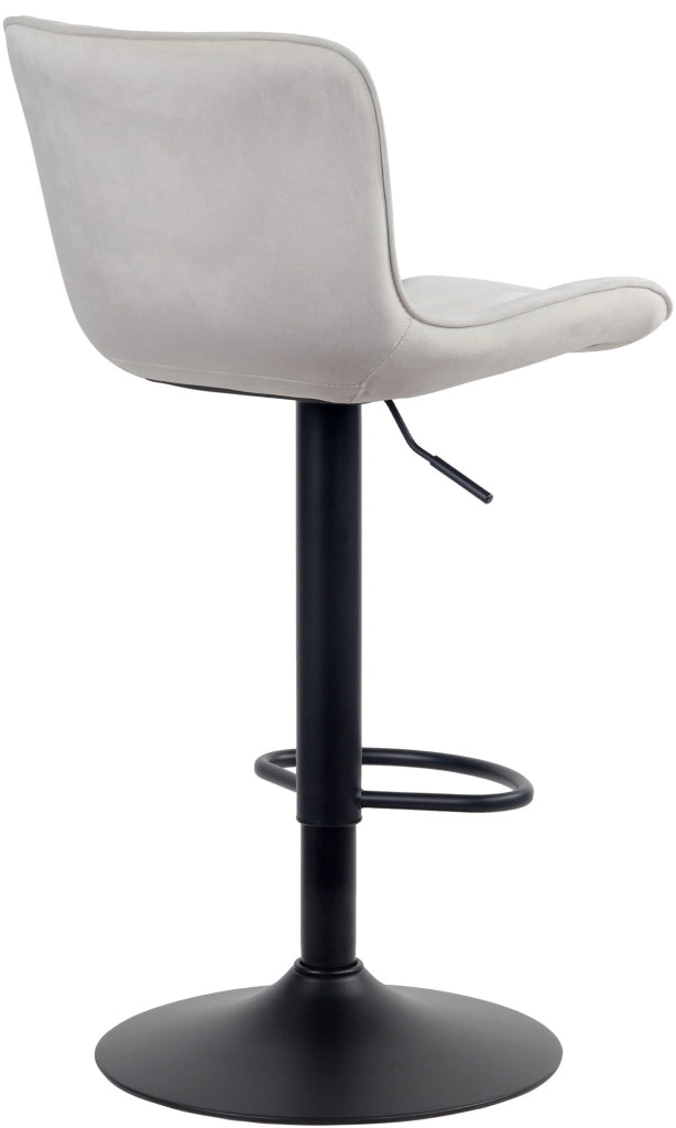 Set di 2 sgabelli da bar Linus crema,Velluto