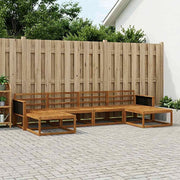 Set di divani da esterno 6 pz Naturale Legno di Acacia Massello 3382772