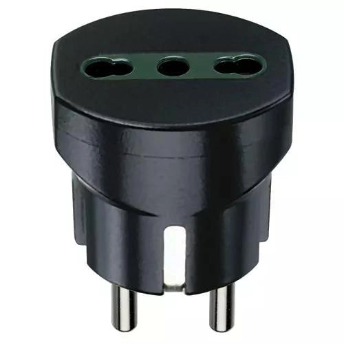 ADATTATORE SCHUKO+P17/11 NERO