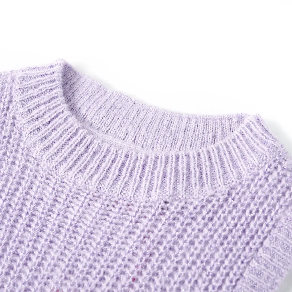 Gilet da Bambina Lavorato a Maglia Lilla Chiaro 92