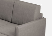 Divano 3 Posti con Pouf 198x155x85 cm Karay in Tessuto Grigio