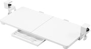 Supporto tastiera, 68 x 30 cm grande supporto tastiera sotto il tavolo con chiusura C, standard tastiera computer, supporto tastiera ergonomico per la scrittura, a casa e in ufficio (bianco)