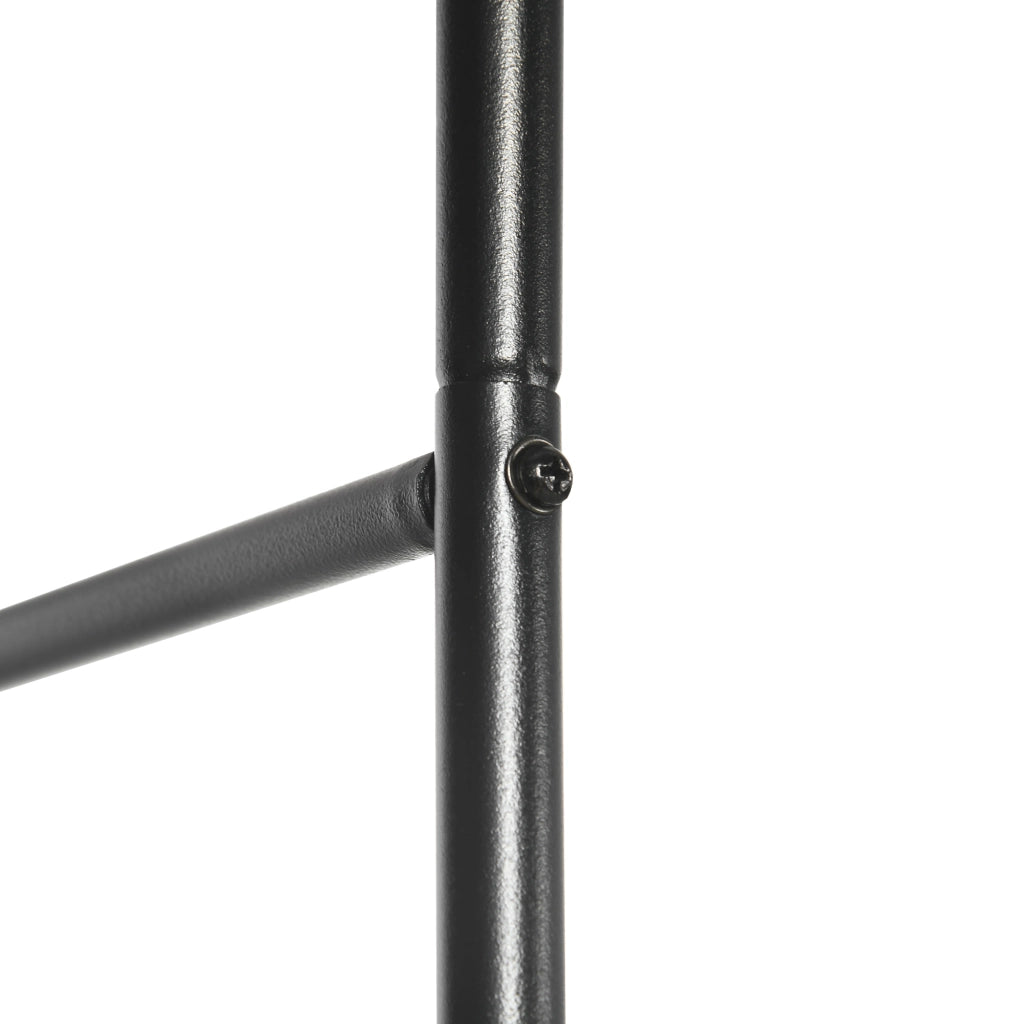 Arco da giardino in metallo nero 140 x 40 x 240 cm