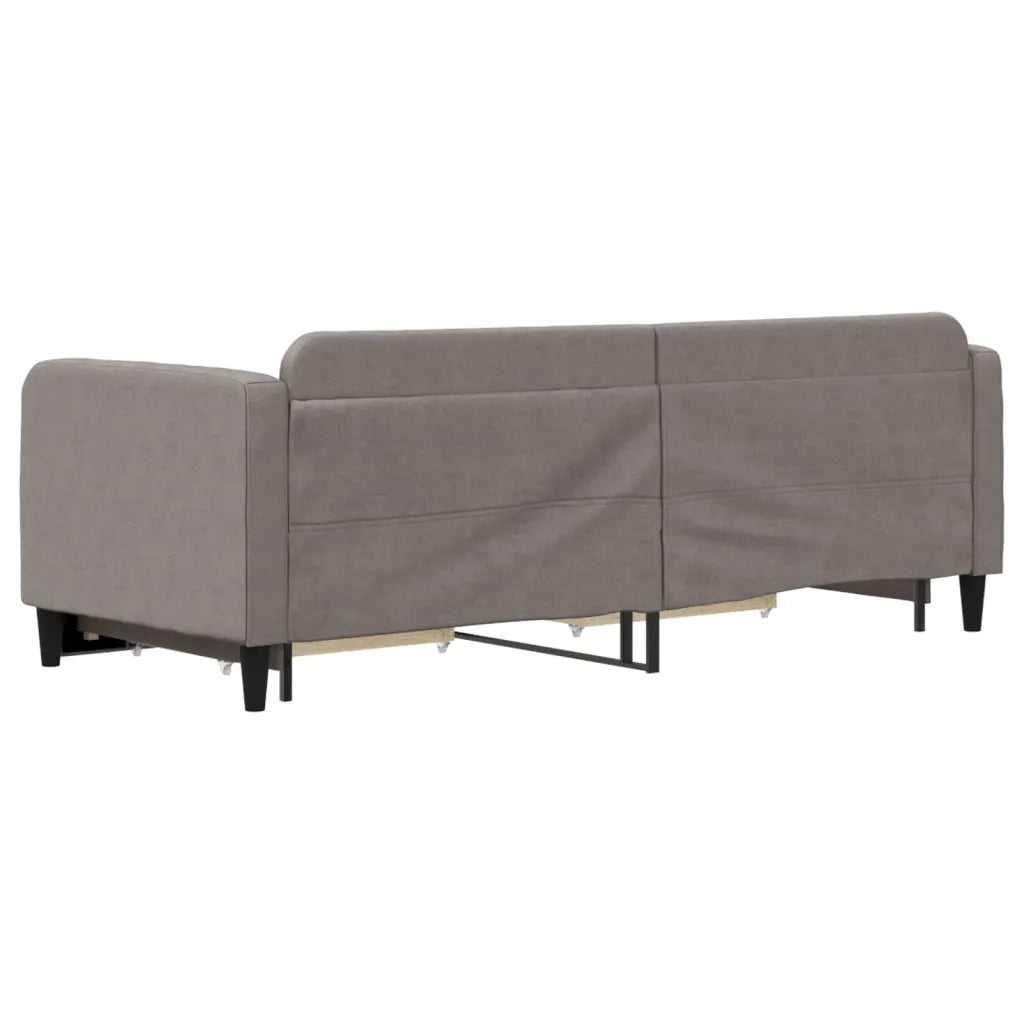 Divano Letto Estraibile con Cassetti-Sofa Letto-Daybed Tortora 80x200 cm Tessuto 602436