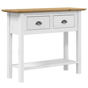 Tavolo Consolle | Tavolo d'Ingresso BODO 91x35x74 cm Legno Massello Pino Marrone
