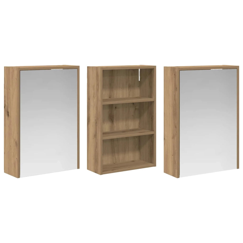 Set di Armadi da Bagno con lo scaffale 3 pcs 126 x 16 x 62.5 cm 3403831