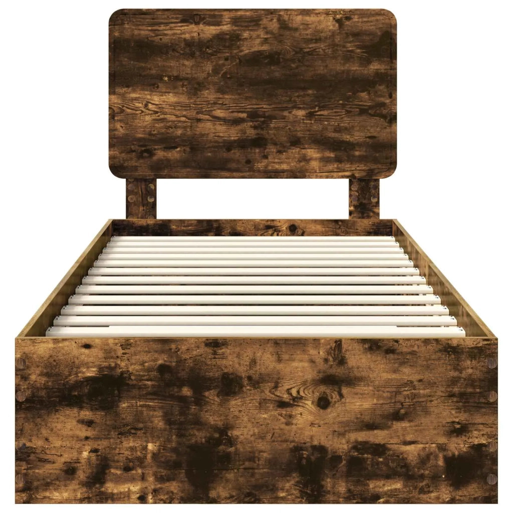 Struttura del letto Rovere fumé 100 x 200 cm Legno multistrato 3412823