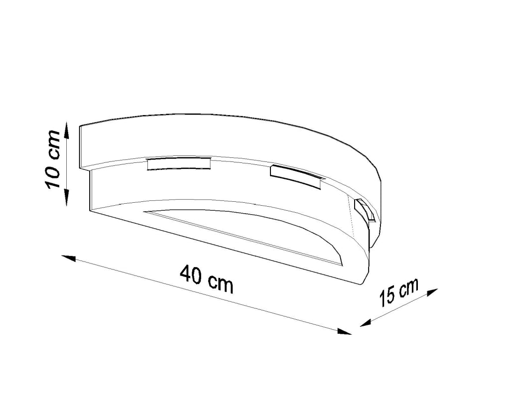 Applique ceramica bianca Pure Lume Solaro 2xE27 IP20