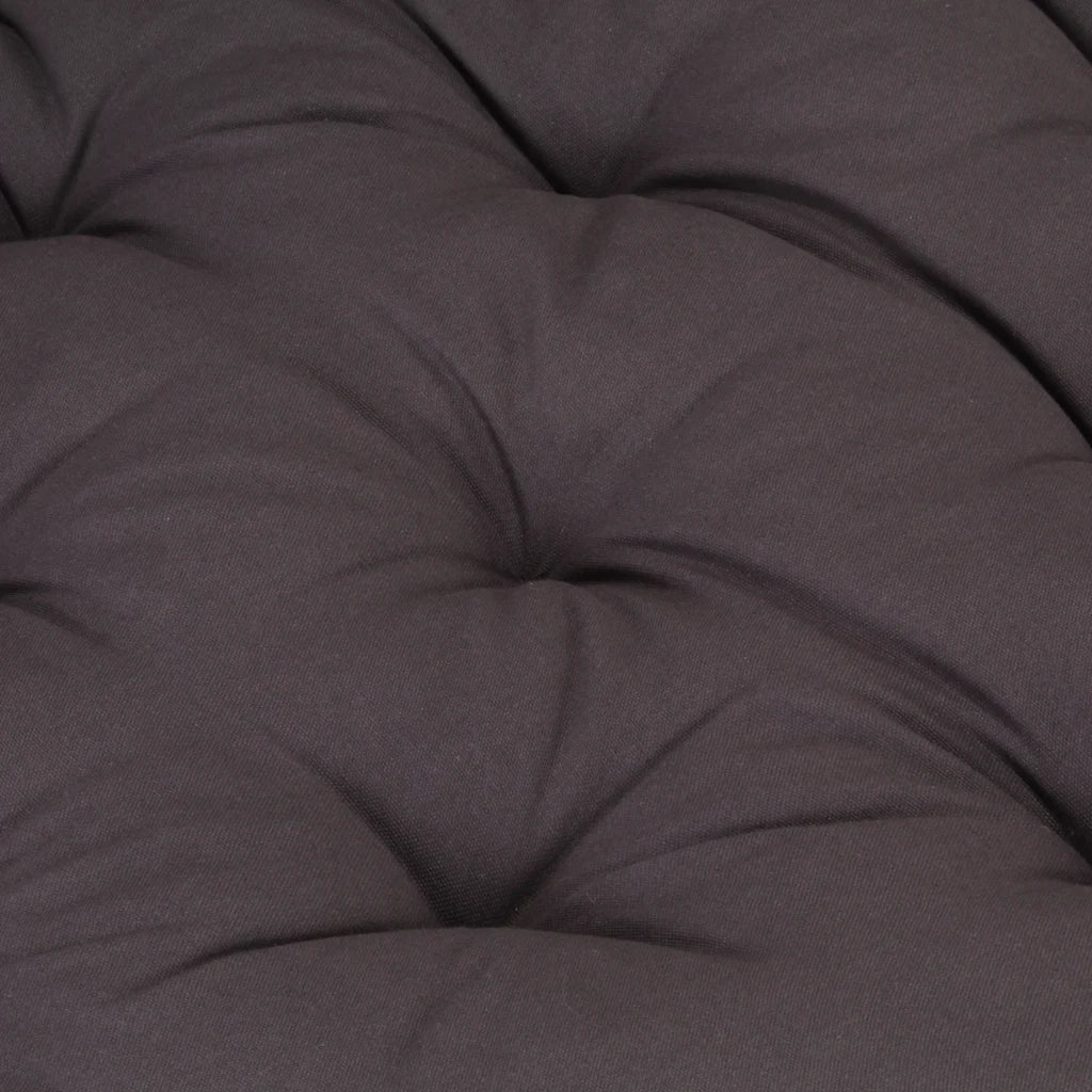Cuscino per Pallet e Pavimento in Cotone 120x80x10 cm Antracite 48676