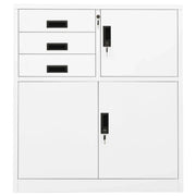 Armadio per Ufficio Bianco 90x40x102 cm in Acciaio 336405