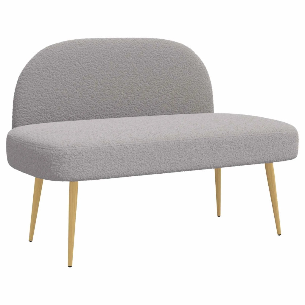 Panchina imbottita con schienale Grigio chiaro 110 x 60 x 76 cm