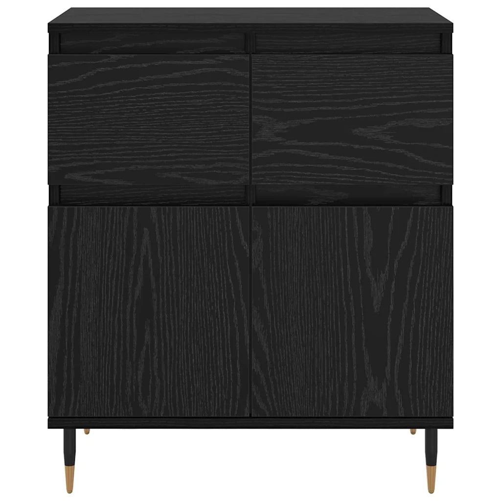 Credenza con Cassetto-Buffet-Armadio da cucina Rovere Nero 60 x 35 x 70 cm 161996