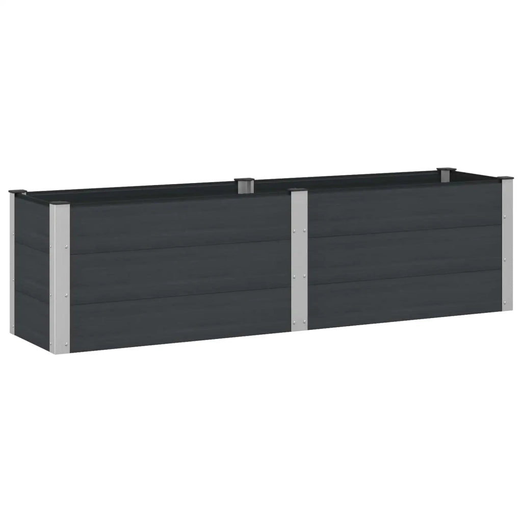 Fioriere | Cassetta per fiori | Letto rialzato da giardino Nero 200 x 50 x 54 cm