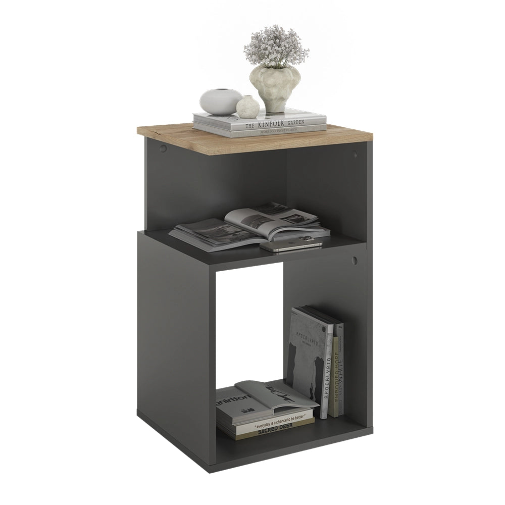 Vicco Comodino Antracite/quercia dorata 40 x 65.3 cm