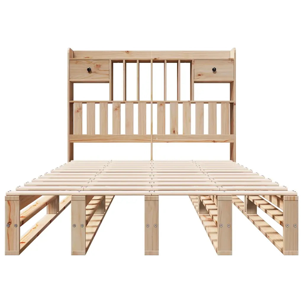 Letto Libreria senza Materasso 135x190 cm in Legno di Pino 3323983