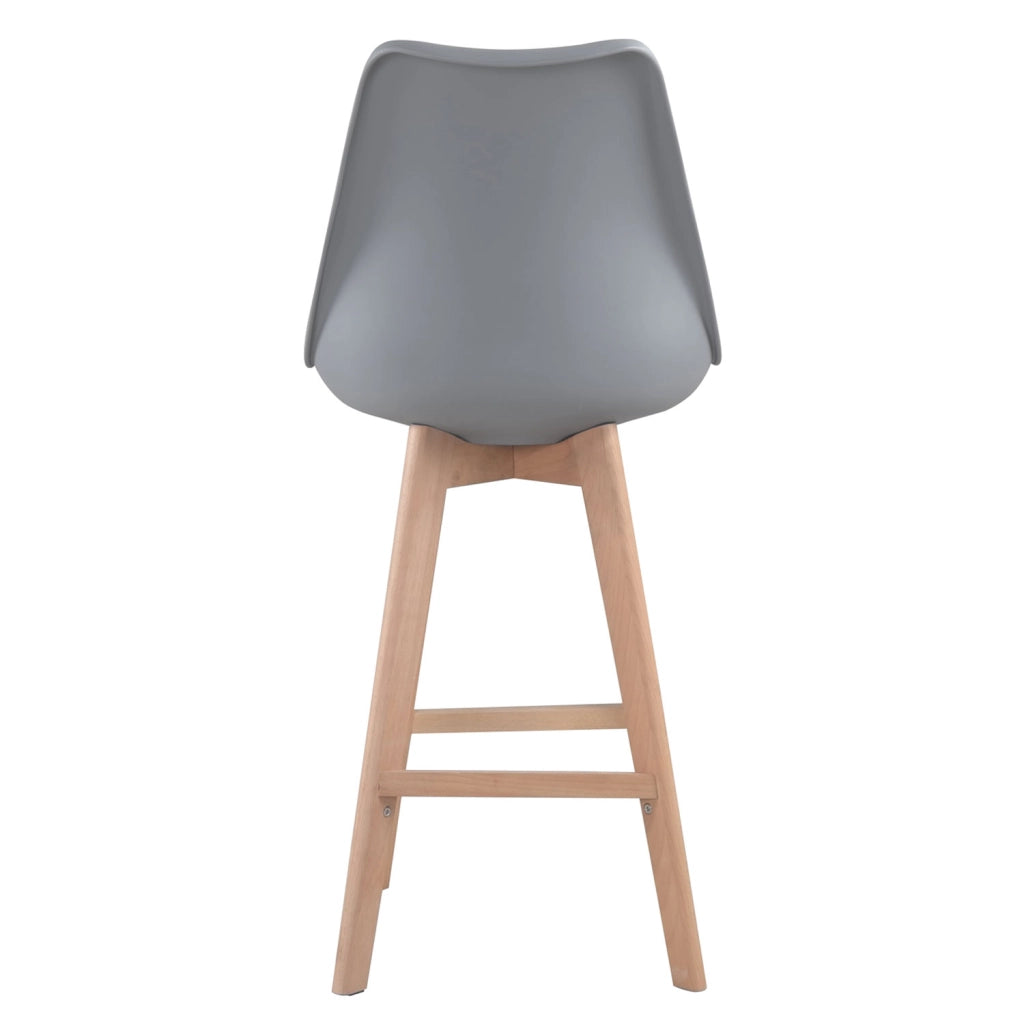 Set di 2 sgabelli scandinavi SVEN grigio con cuscino