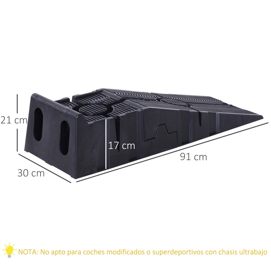 Rampa Portatile per Auto e Furgoni ¨C Zephmum ¨C Nero 91x30x21 cm