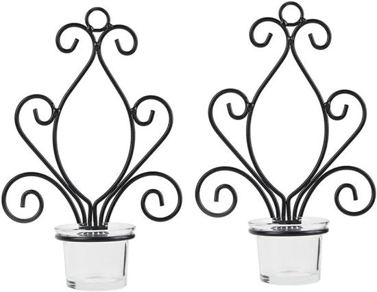 Set di 2 Supporti per Bracciali per Sospensioni a Ferro di IJzer - Forma a Colonna - Decorazione Interna per Salotto e Festa di Matrimonio