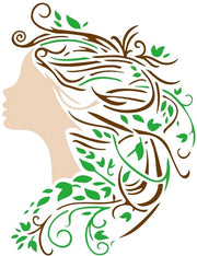 Stencil del Viso di Donna - Pittura e Disegno - 21x29.7 cm - Pittura Creativa - Scheda del Silhouette della Donna - Adatto per Artisti -