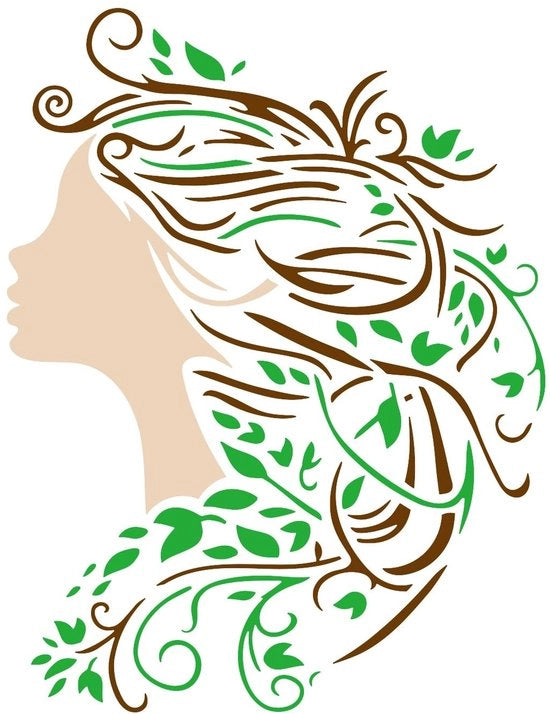 Stencil del Viso di Donna - Pittura e Disegno - 21x29.7 cm - Pittura Creativa - Scheda del Silhouette della Donna - Adatto per Artisti -