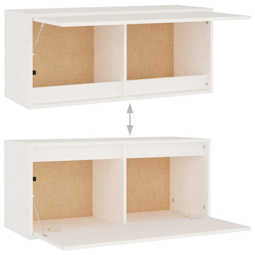 Mobili Porta TV 6 pz Bianchi in Legno Massello di Pino 3100235