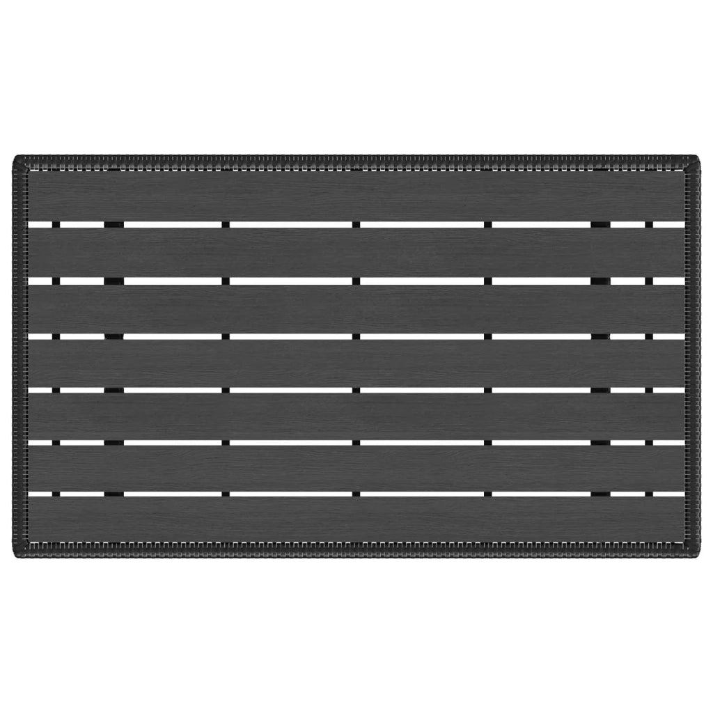 Set da pranzo per esterni 5 pz Nero e Turchese polyrattan 3422261