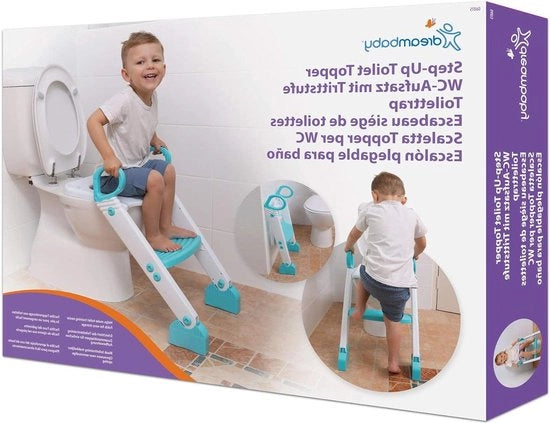 Potty Training Toilet Topper 2 Livelli Regolabili - Modello G6015 Aqua/Bianco - Cesto di Addestramento per Bambini - Sede Regolabile - 1 Pezzo