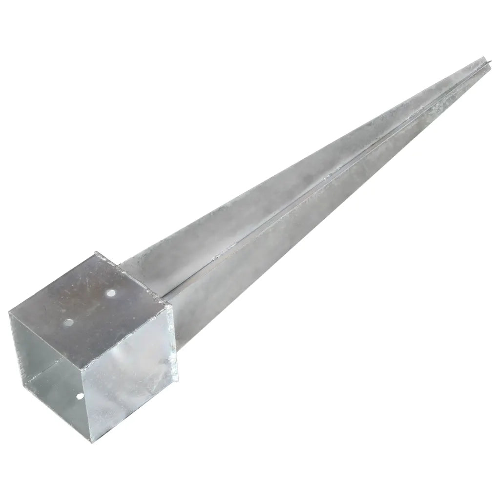 Picchetti di Terra 2 pz Argento 14x14x91 cm in Acciaio Zincato