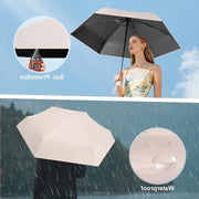 Paraplu Mini Portatile - Compatto e Leggero per Pioggia e Sole, Ideale per Viaggi e Protezione contro i Raggi UV