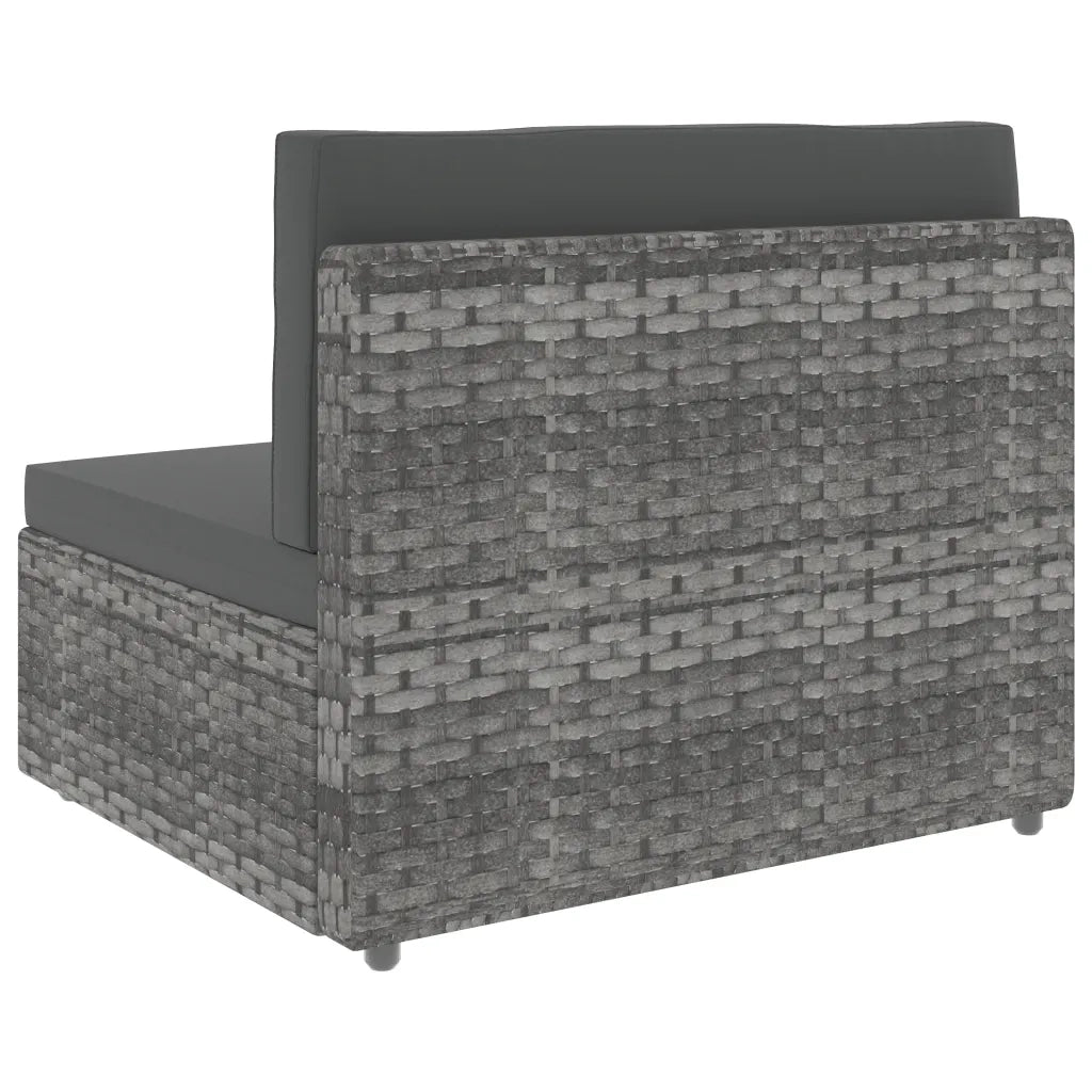 Set Divani da Giardino 10 pz in Polyrattan Grigio cod mxl 43458