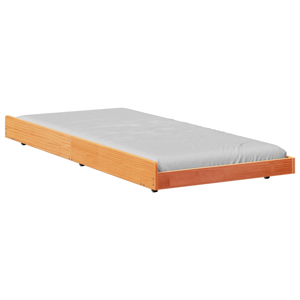 Struttura letto Marrone cerato Legno massello 80 x 200 cm