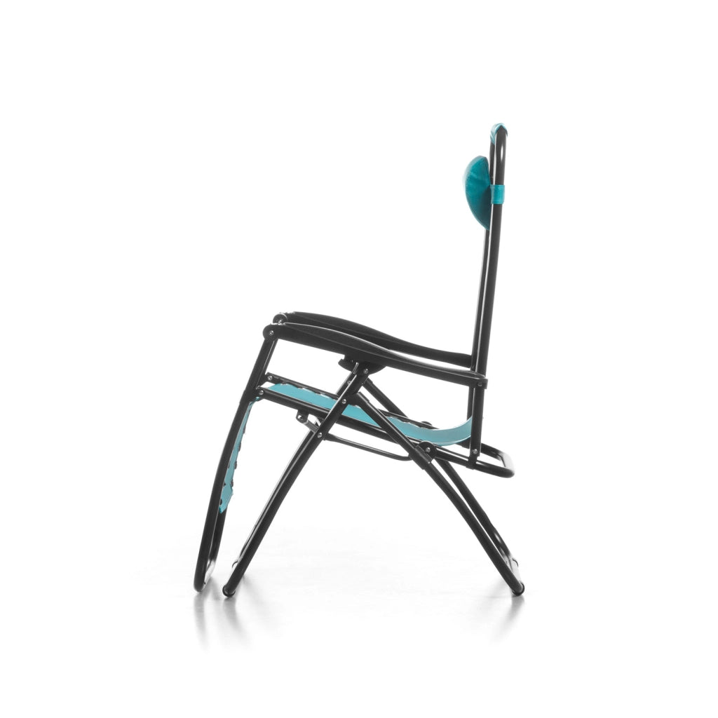 Sedia Sdraio da Giardino Gran Relax 88x65x110 cm in Textilene Verde Petrolio