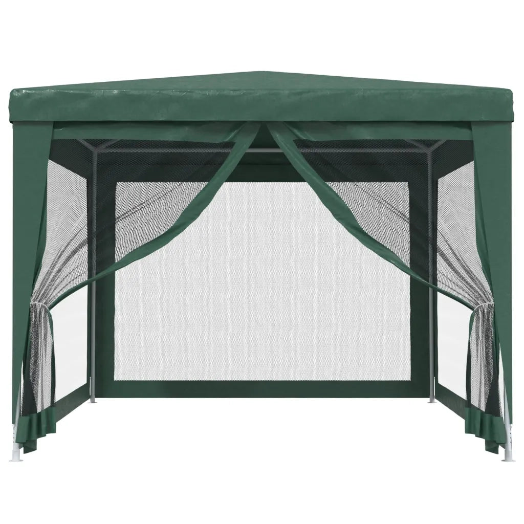 Tenda per Feste con 4 Pareti Laterali in Rete Verde 3x4 m HDPE cod mxl 50916