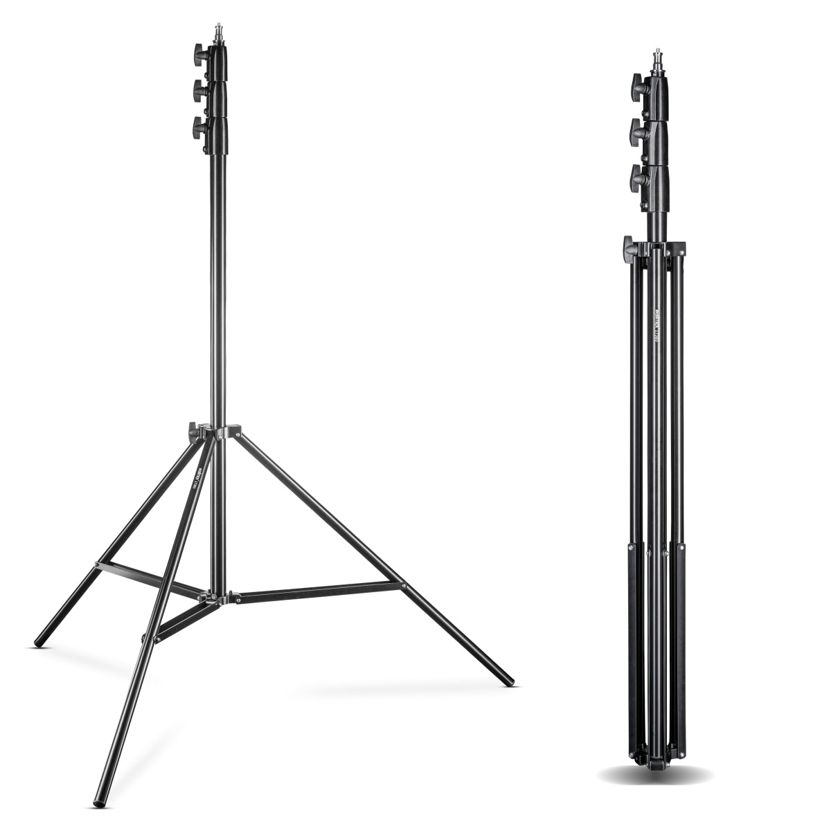 AIR 355 Set 2 stativi per luci regolabili in altezza fino a 355 cm, max 8 kg, Cavalletto fotografico in alluminio per foto e video