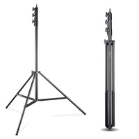 AIR 355 Set 2 stativi per luci regolabili in altezza fino a 355 cm, max 8 kg, Cavalletto fotografico in alluminio per foto e video