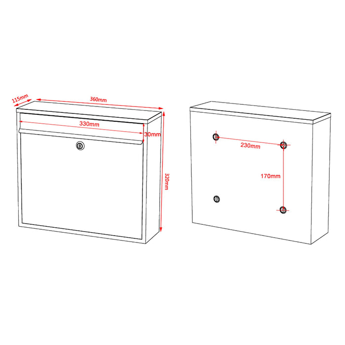 Set Cassetta postale doppia autoportante V13 antracite con telaio di supporto