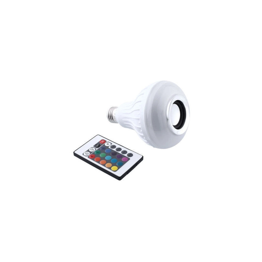 Trade Shop - Lampadina Cassa Bluetooth Colorata Led E27 Rgb Bulbo Musica Lampada Telecomando -