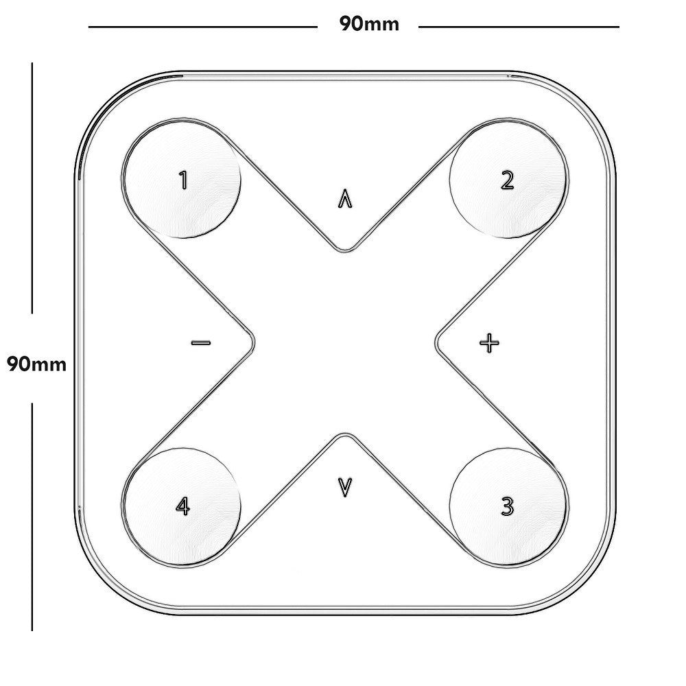 Trade Shop - Pannello Parete Bluetooth Controller Dimmer Controllo Luci Led Casambi Xpress -
