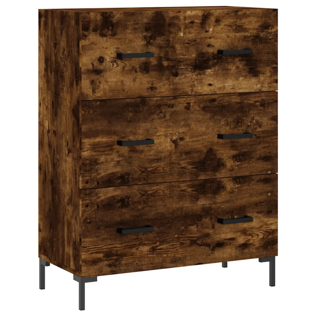 Credenza Rovere Fumo 69,5x34x90 cm in Legno Multistrato 827857