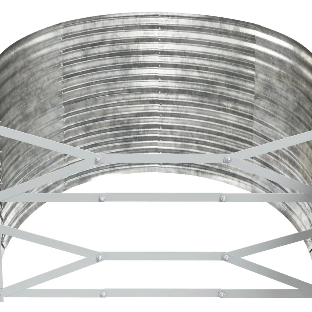 Letto Giardino Acciaio Zincato 322x100x68cm Argento 319072