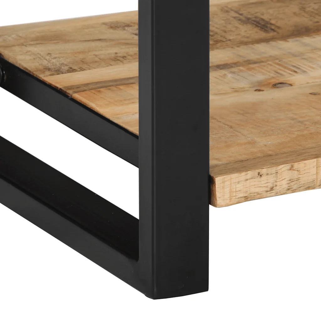 vidaXL Tavolo Consolle 100x35x75 cm in Legno Massello di Mango Grezzo