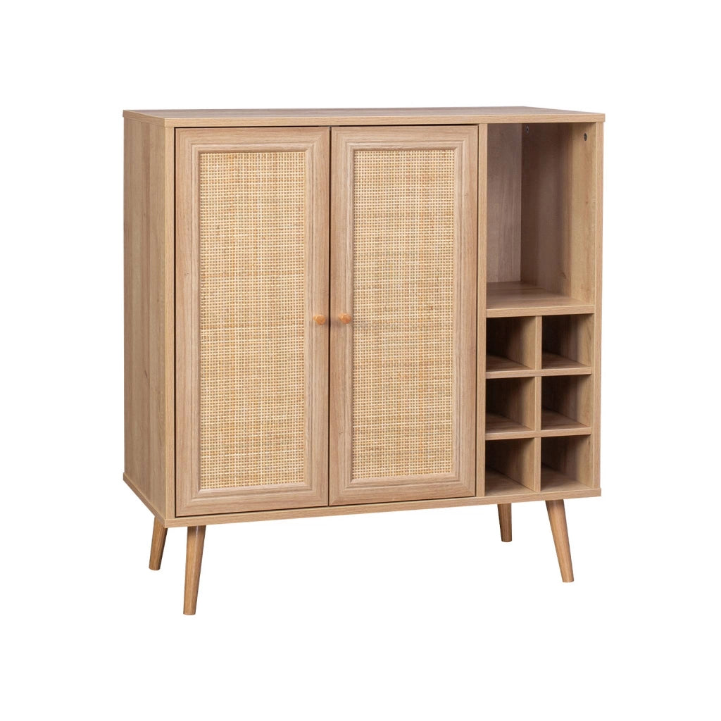 Portabottiglie in legno e vimini l sweeek