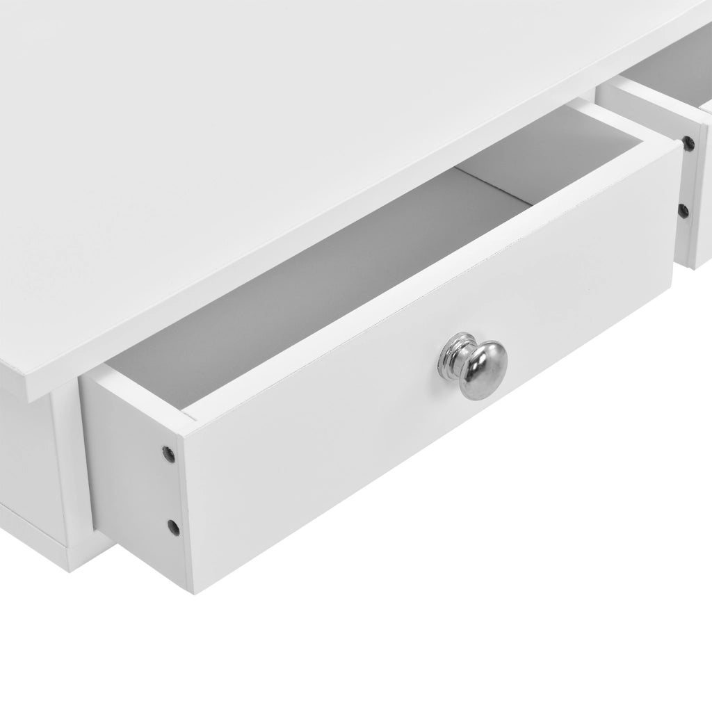 Mensola da Parete Geeste Comodino Sospeso con 2 Cassetti 60 x 15 x 10 cm - Bianco [en.casa]