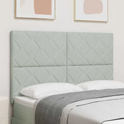 Testiera LED con testiera Grigio chiaro 160 cm Pelle Sintetica 3338534