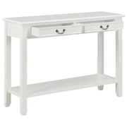 Tavolo Consolle Bianco 110x35x80 cm in Legno 249900