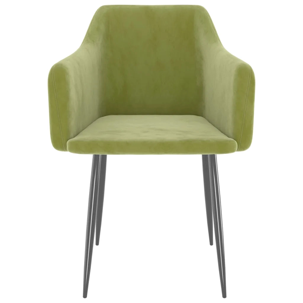 Sedie da Pranzo 2 pz Verde Chiaro in Velluto 323128