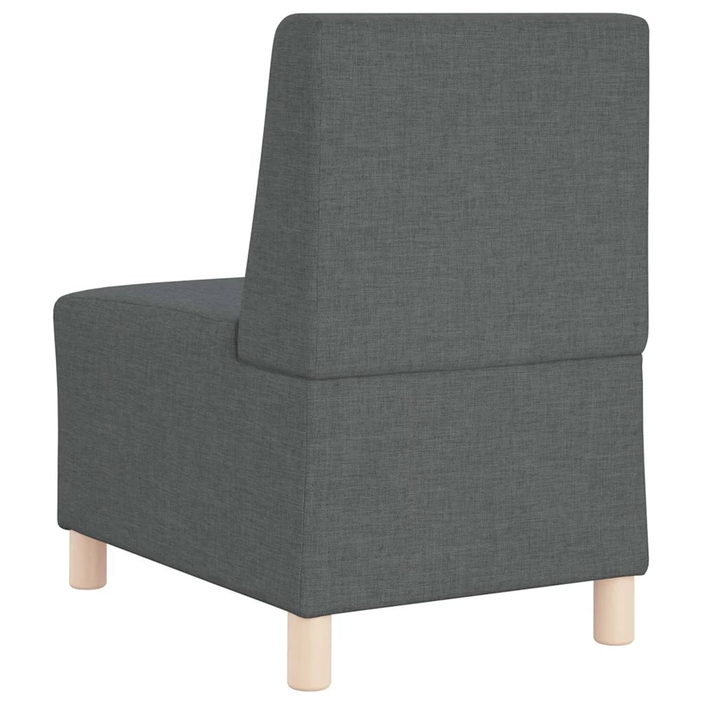 Unità di Divano Modulare Senza Braccioli 3 pcs Grigio scuro
