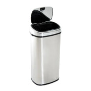 Cestino per Rifiuti 68L con Apertura Automatica e Manuale ¨C Zephmum ¨C 40,5x29,5x78 cm Argento